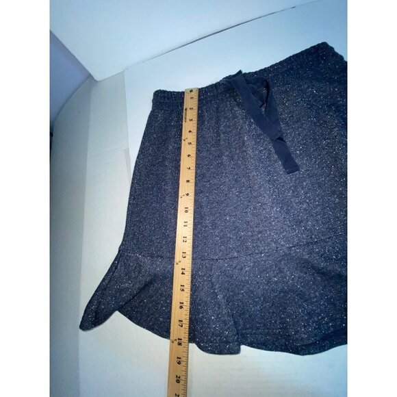 New Loft Metallic Shimmer Ruffle Hem Mini A-Line Pull On Skirt Women's Size Smal - Picture 9 of 9